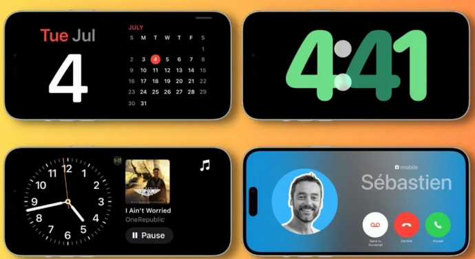 湛江苹果手机维修分享iOS17横屏充电待机显示有什么好处 