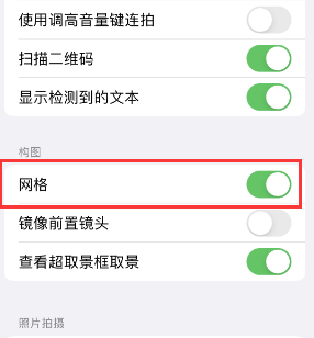 湛江苹果手机维修网点分享iPhone如何开启九宫格构图功能 